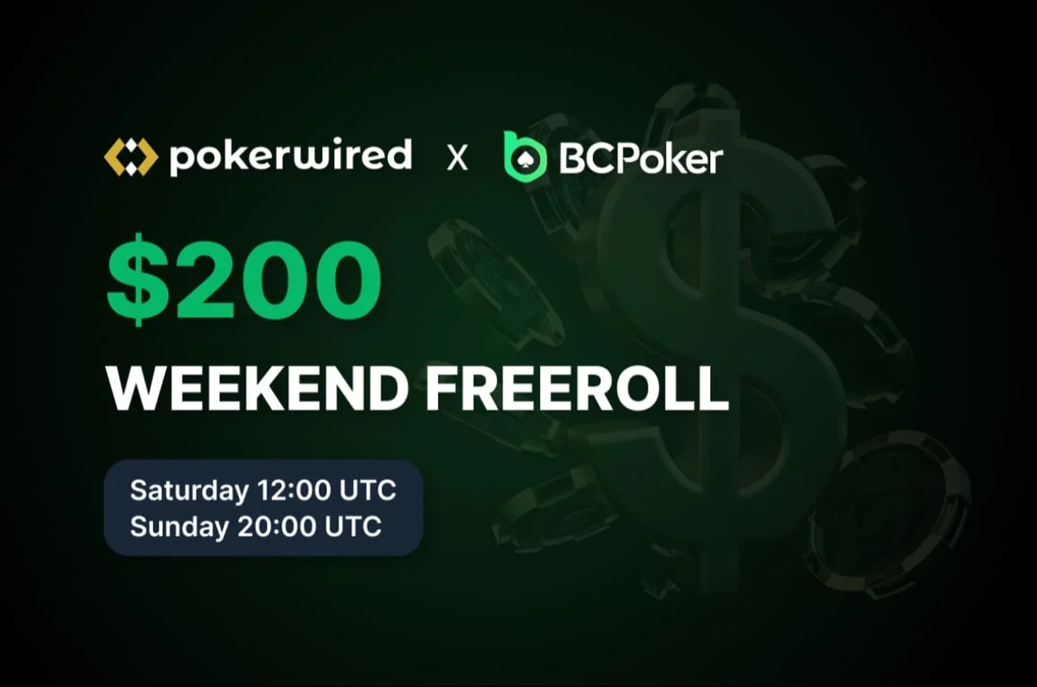 Grafika BCPoker Weekend Freerolls opublikowana przez PokerWired