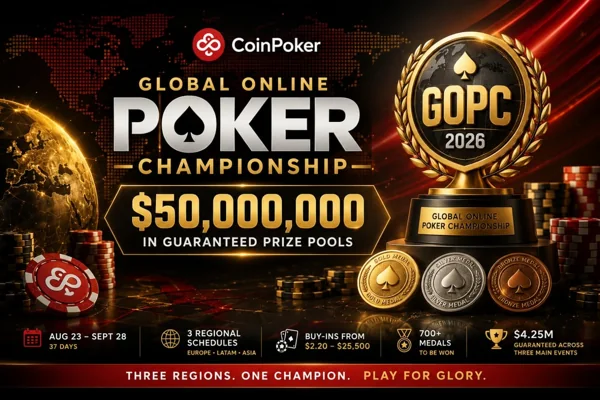 Grafika Global Online Poker Championship CoinPoker opublikowana przez PokerWired
