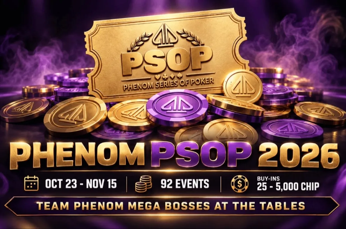 Phenom PSOP 2026: 92 turnieje i ponad 700 000 CHIP gwarancji